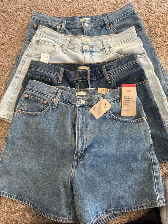 Levi's Pants - Levi's High Waist Women's CINCH Denim Shorts - Light Blue to Dark Blue Washes
